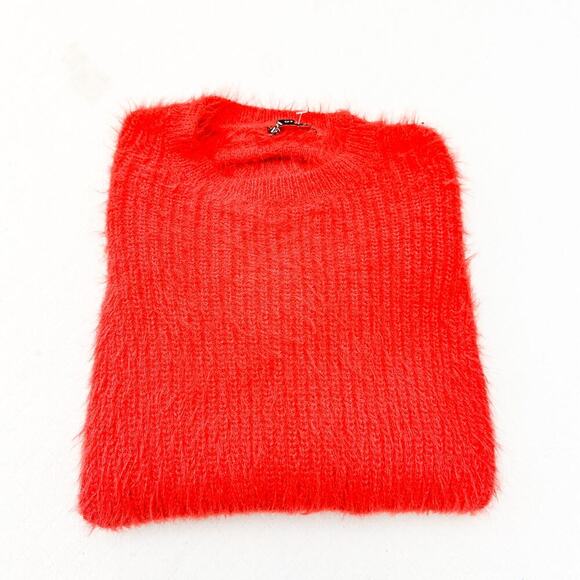 Zara Orange Back Cutout Long Sleeve Sweater Top Size Small - Picture 5 of 5